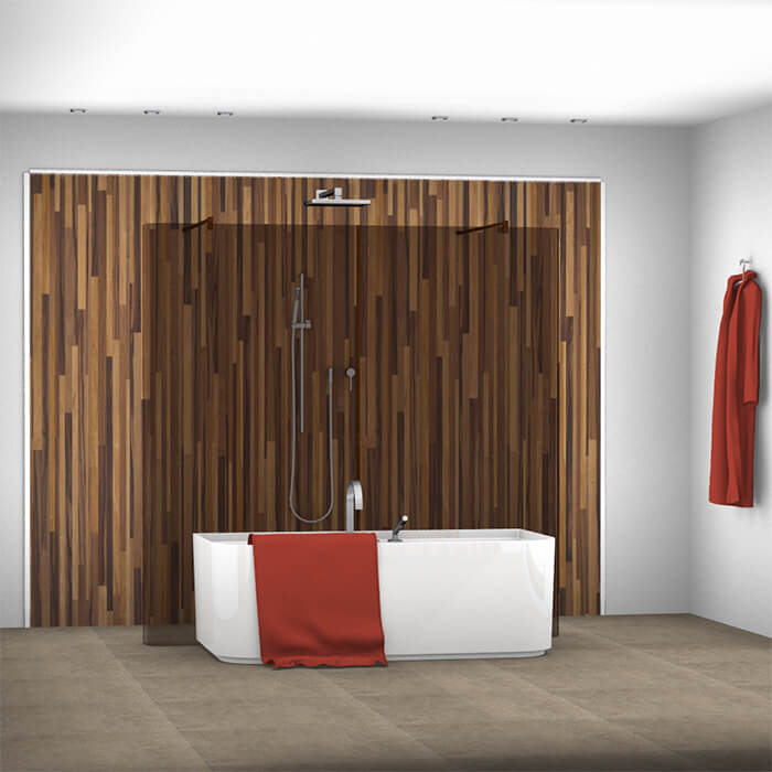 PALME-Duschabtrennung-Walk-In-Curve-2teilig-in-braun