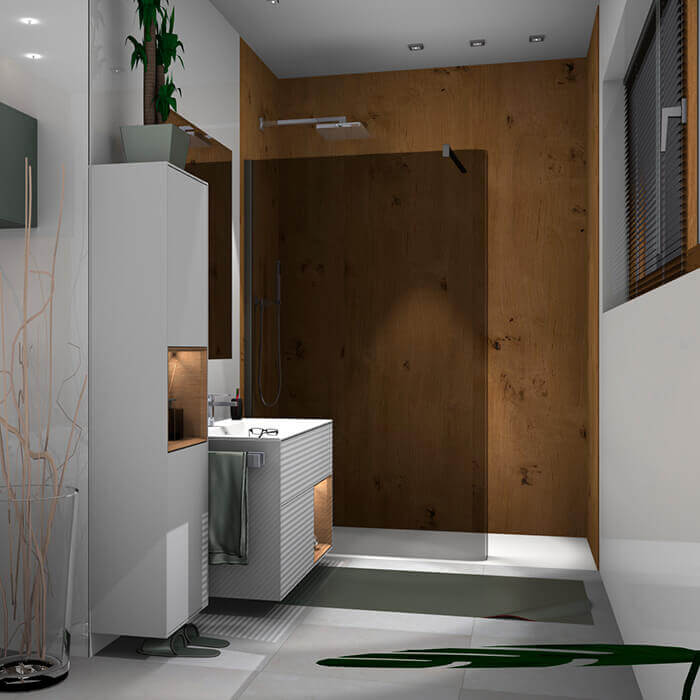 PALME_Renovierungsbad_Walk-In-Aprejo-Curve_gebogenes-Glas_Schwarz_Rauchglas_Bad_Dusche_Duschabtrennung_Duschkabine_begehbar_Renovierung_Badewanne-raus_Re-Cover-Eiche