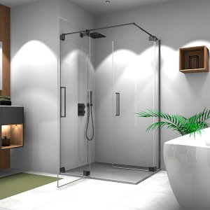 Palme Duschabtrennung Avito Dusche Duschkabine Bad Badezimmer Pro Zero Eckeinstieg Pendeltueren 300×300