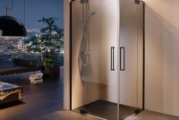 Palme Duschabtrennung Preja Dusche Duschkabine Bad Badezimmer Eckkabine In Schwarz 300×300