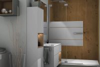 WALK-IN AVITO Vario Faltelement 2-teilig freistehend, mit Re-Cover in Eiche Rustikal