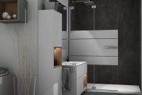 WALK-IN AVITO Vario Faltelement 2-teilig freistehend, mit Re-Cover in Tiefgrau