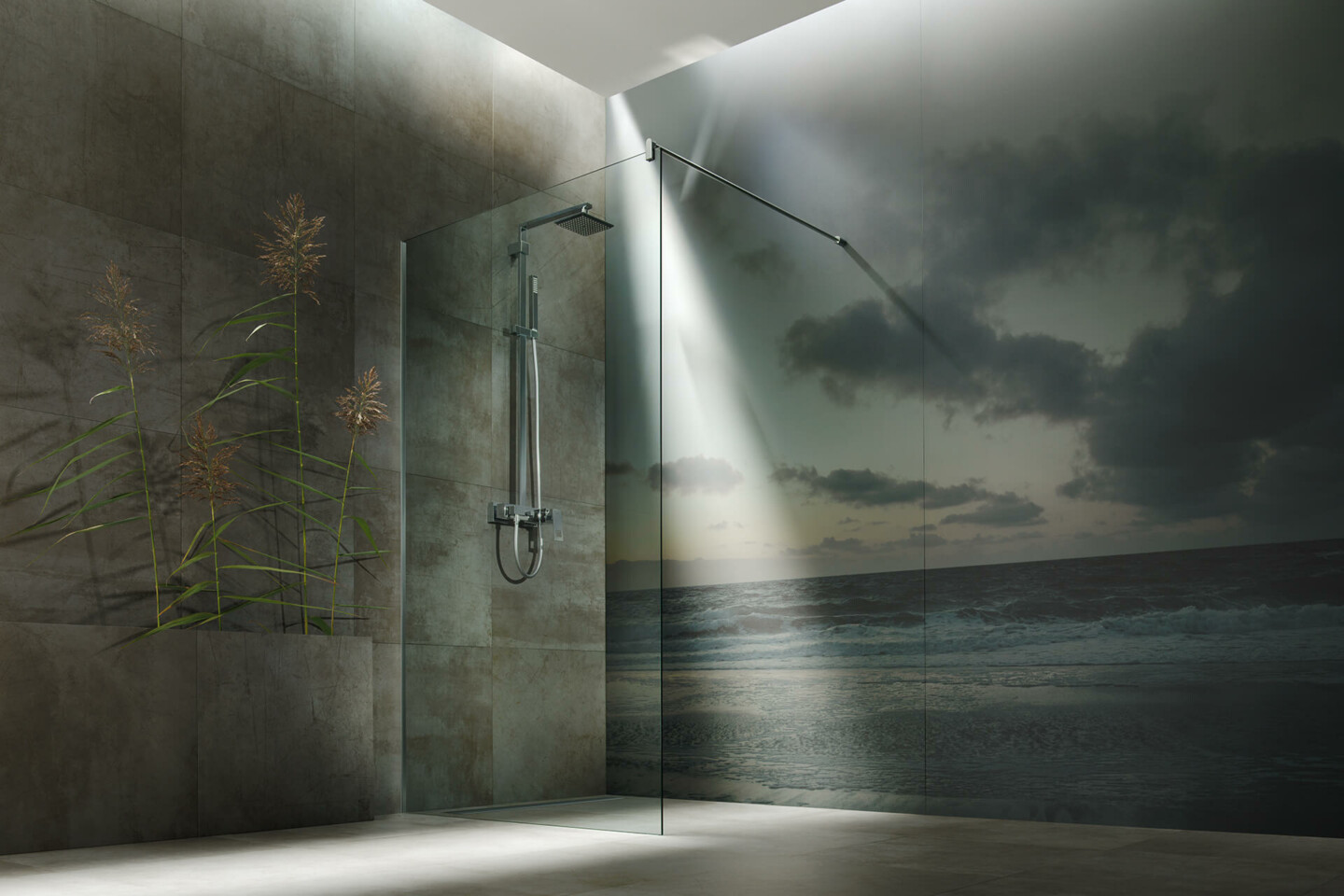 WALK-IN AVITO Pro (in der Wand) Trennwand